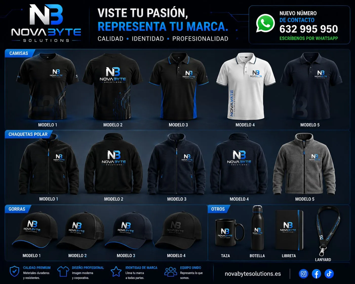 Catálogo de productos personalizados Novabyte Solutions