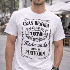 Camiseta personalizada Gran Reserva para cumpleaños y eventos
