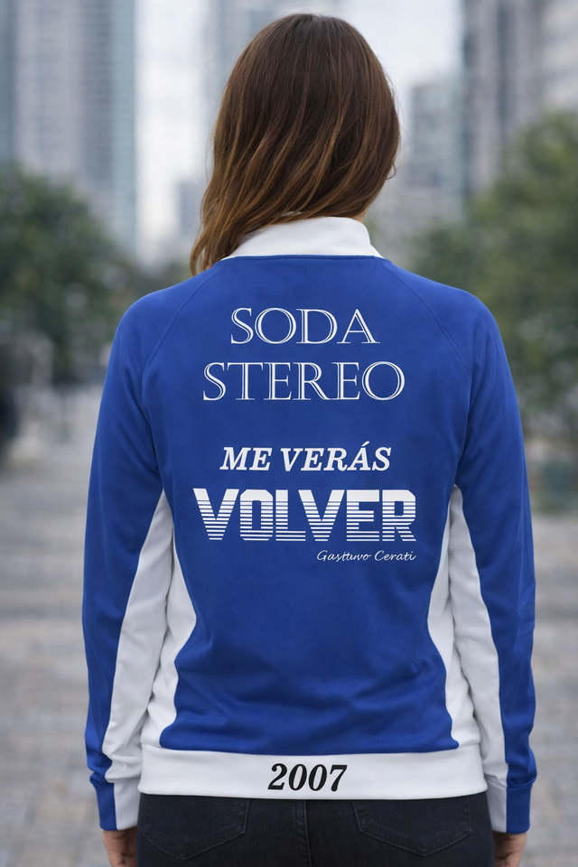 Chaqueta Soda Stereo Azul y Blanca - Imagen 3