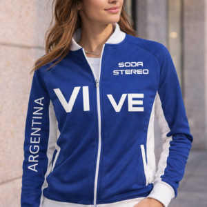 Chaqueta Soda Stereo Azul y Blanca