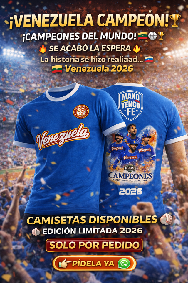 Camiseta Venezuela Campeón Clásico Mundial 2026