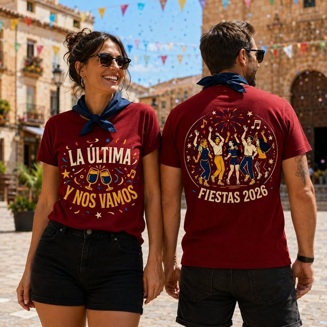 Camisetas para peñas Fiestas 2026-Base 10 unidades