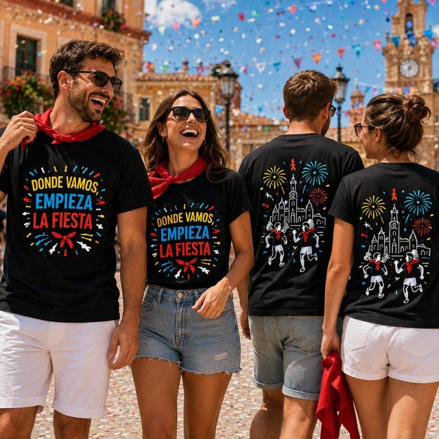 Camisetas para peñas Fiestas 2026-Base 10 unidades - Imagen 2