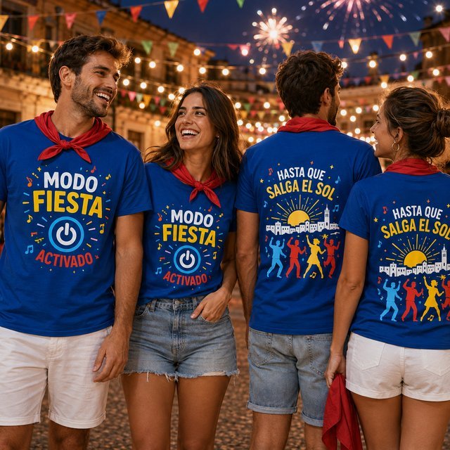Camisetas para peñas Fiestas 2026-Base 10 unidades - Imagen 4