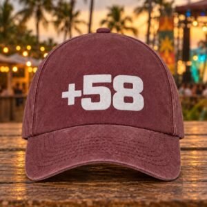 Gorra +58 granate (Rawayana)